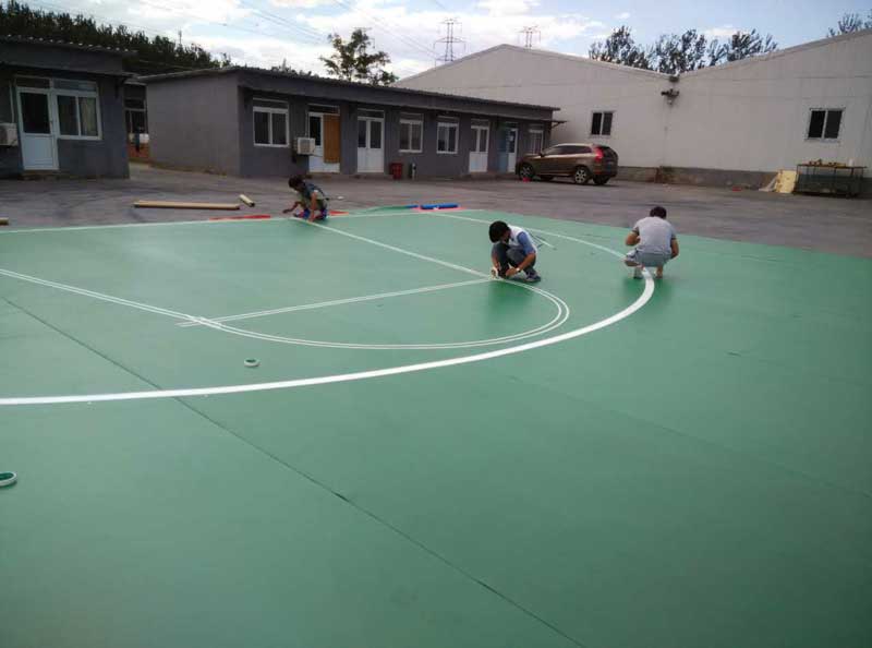 河北省石家庄室外篮球场地板