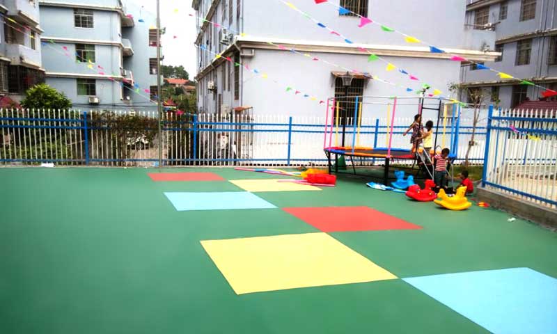 pvc儿童地板已经广泛应用于幼儿园室外地面